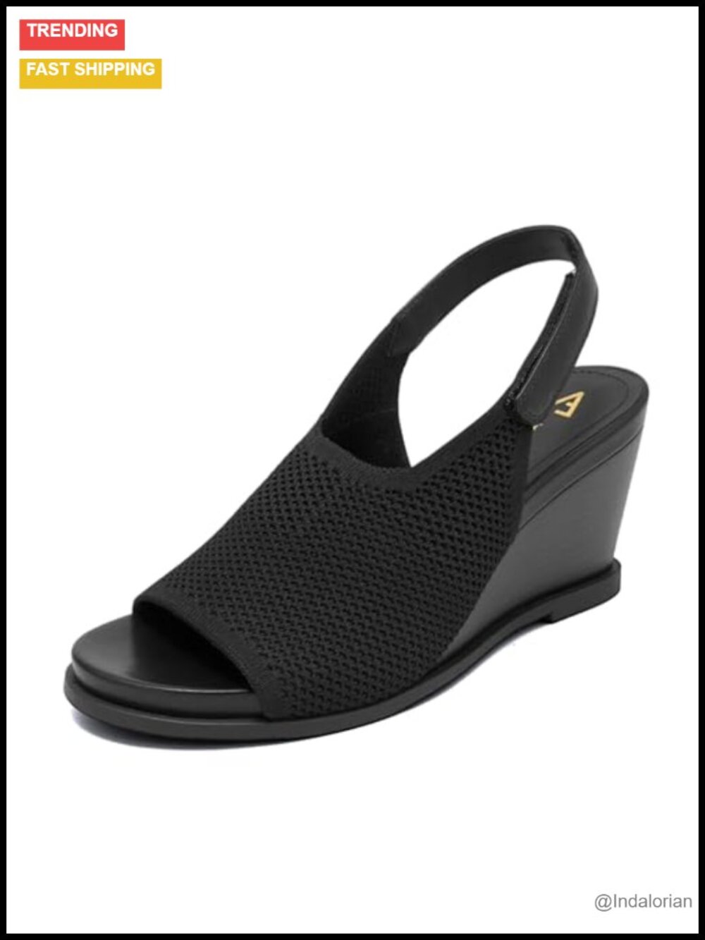 Aerosoles Dell Knit Wedge Sandals Slingback Memory Foam Comfort